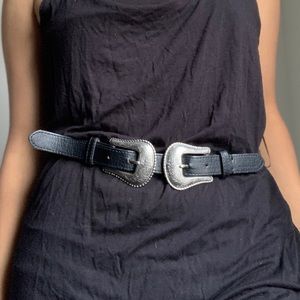 Double Buckle Western Belt